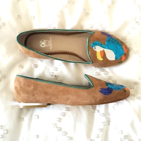 Rara Avis Sequin dodo bird suede loafers size 7 - Picture 3 of 6